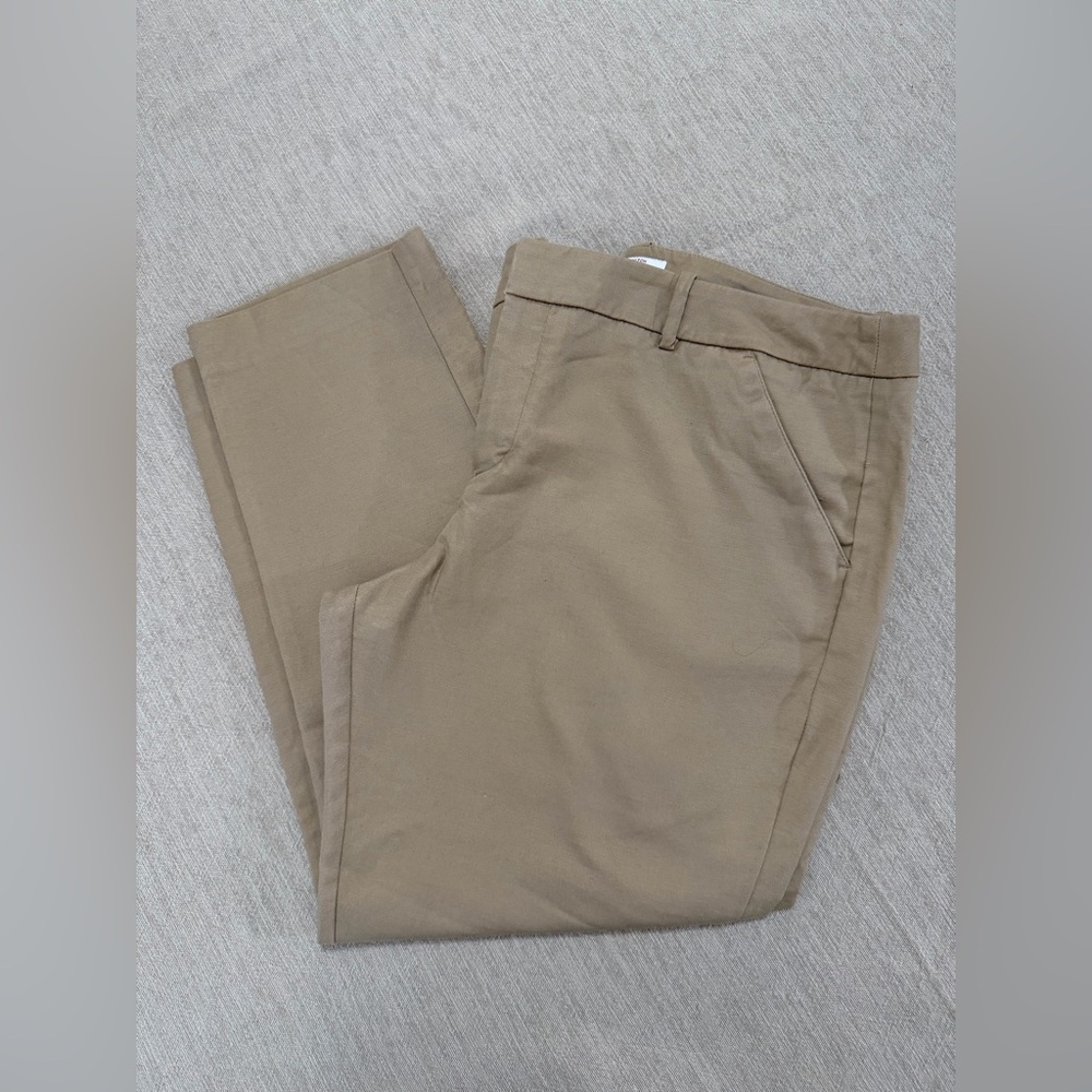 Merona Women Tan Ankle Chinos, Size 16
